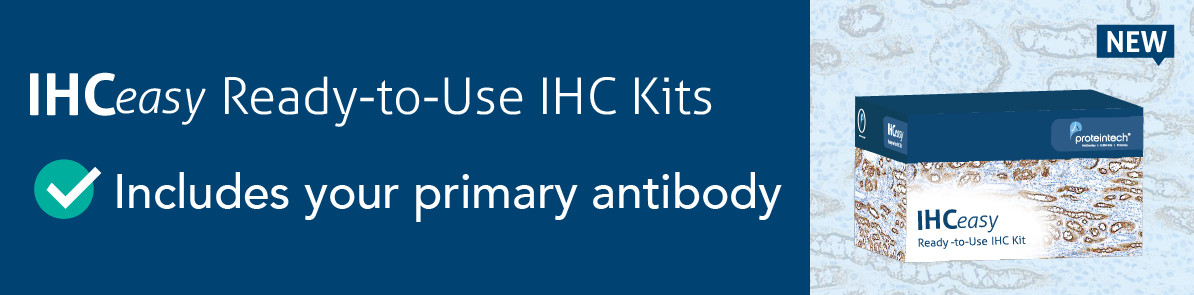 IHCeasy by proteintech is a ready-to-use IHC kit and it is the most complete IHC kit on the market. Primary antibody included along with other reagents.