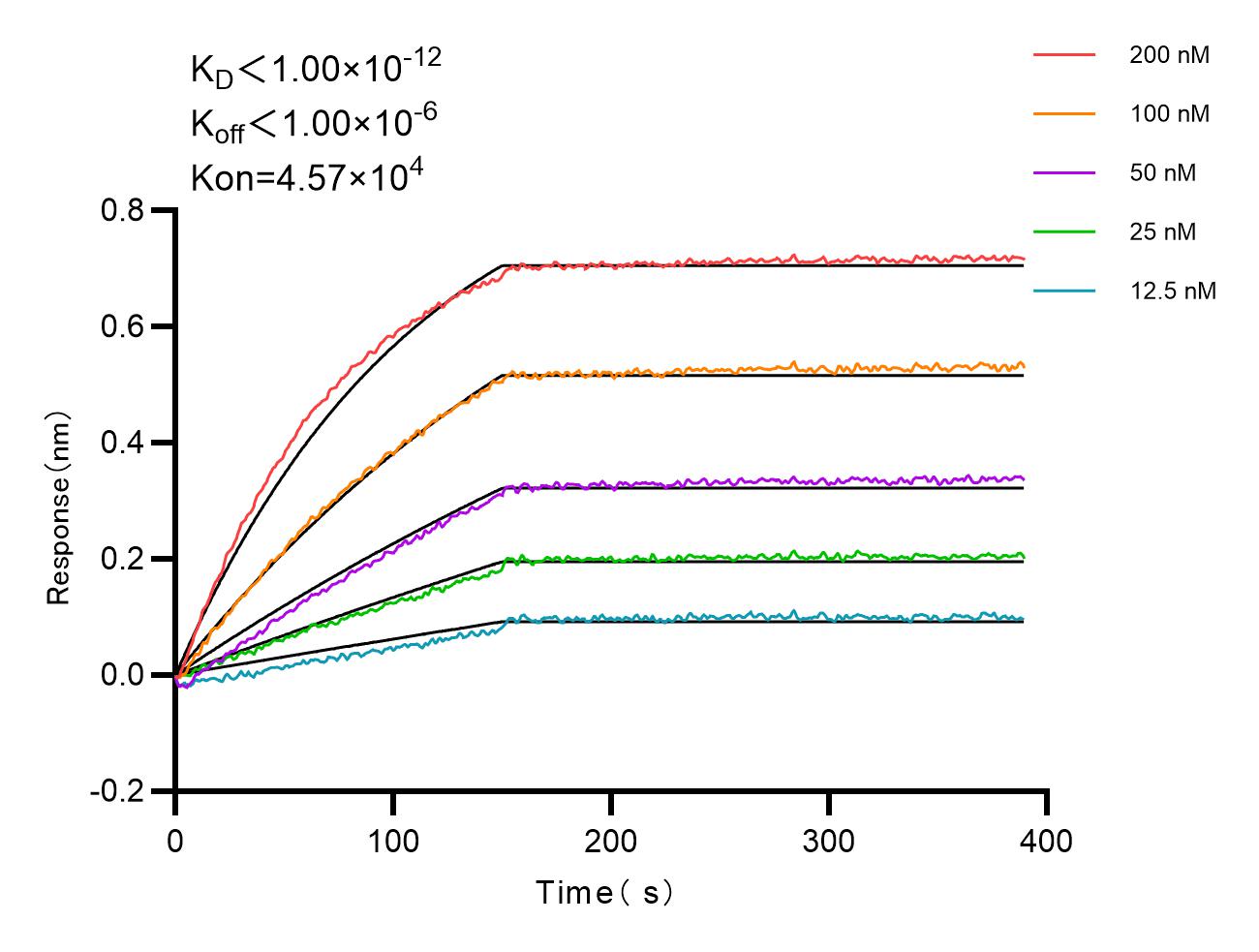 Measurement of Uni-rAb™ antibody affinity for 98005-1-RR
