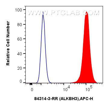 Flow cytometry (FC) experiment of PC-3 cells using ALKBH3 Recombinant antibody (84314-3-RR)