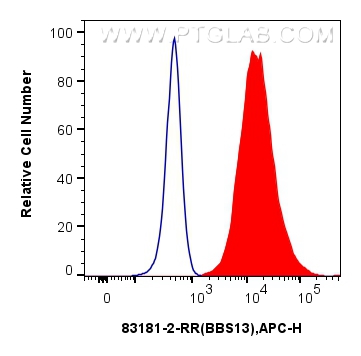 Flow cytometry (FC) experiment of A549 cells using BBS13 Recombinant antibody (83181-2-RR)