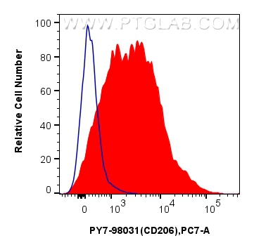 Flow cytometry (FC) experiment of mouse peritoneal macrophages using PE-Cyanine7 Anti-Mouse CD206 Rabbit Recombinant An (PY7-98031)