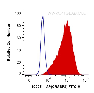 Flow cytometry (FC) experiment of MCF-7 cells using CRABP2 Polyclonal antibody (10225-1-AP)