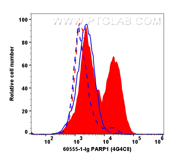 Flow cytometry (FC) experiment of HSC-T6 cells using Cleaved PARP1 Monoclonal antibody (60555-1-Ig)