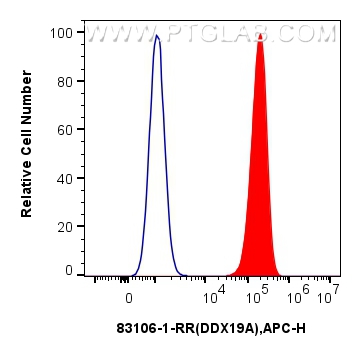 Flow cytometry (FC) experiment of U2OS cells using DDX19A Recombinant antibody (83106-1-RR)
