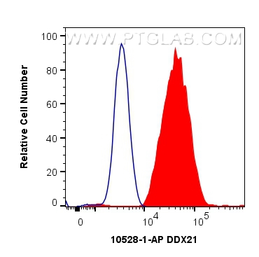 Flow cytometry (FC) experiment of HepG2 cells using DDX21 Polyclonal antibody (10528-1-AP)