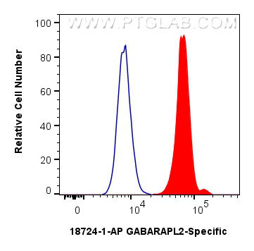 Flow cytometry (FC) experiment of HepG2 cells using GABARAPL2-Specific Polyclonal antibody (18724-1-AP)