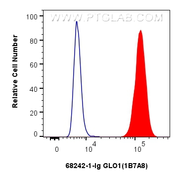 Flow cytometry (FC) experiment of HeLa cells using GLO1 Monoclonal antibody (68242-1-Ig)