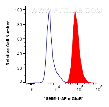 Flow cytometry (FC) experiment of SH-SY5Y cells using GPR22 Polyclonal antibody (19951-1-AP)