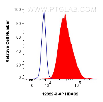 Flow cytometry (FC) experiment of HeLa cells using HDAC2 Polyclonal antibody (12922-3-AP)