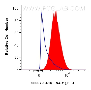 Flow cytometry (FC) experiment of U-937 cells using Anti-Human IFNAR1 Rabbit Recombinant Antibody (98067-1-RR)