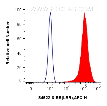 Flow cytometry (FC) experiment of HeLa cells using LBR Recombinant antibody (84522-6-RR)