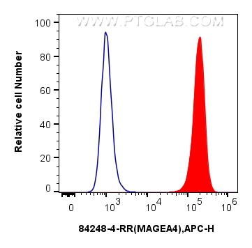 Flow cytometry (FC) experiment of A431 cells using MAGEA4 Recombinant antibody (84248-4-RR)