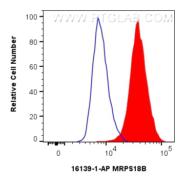 Flow cytometry (FC) experiment of A549 cells using MRPS18B Polyclonal antibody (16139-1-AP)