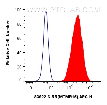 Flow cytometry (FC) experiment of K-562 cells using MTMR15 Recombinant antibody (83622-6-RR)