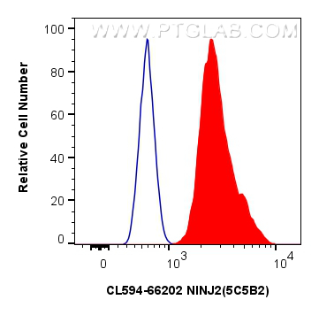 Flow cytometry (FC) experiment of U2OS cells using CoraLite®594-conjugated NINJ2 Monoclonal antibody (CL594-66202)