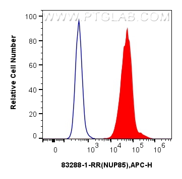 Flow cytometry (FC) experiment of MCF-7 cells using NUP85 Recombinant antibody (83288-1-RR)