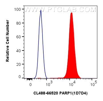 Flow cytometry (FC) experiment of Jurkat cells using CoraLite®488-conjugated PARP1 Monoclonal antibody (CL488-66520)