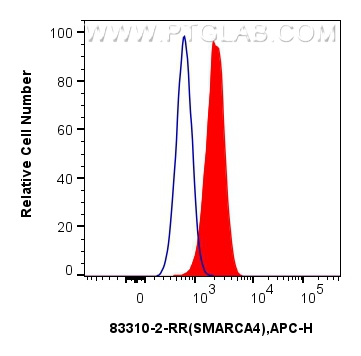 Flow cytometry (FC) experiment of A549 cells using SMARCA4 Recombinant antibody (83310-2-RR)