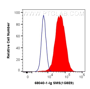 Flow cytometry (FC) experiment of HeLa cells using SMS Monoclonal antibody (68040-1-Ig)