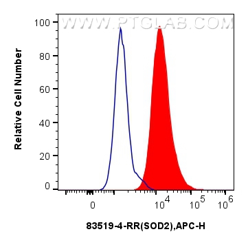 Flow cytometry (FC) experiment of HL-60 cells using SOD2 Recombinant antibody (83519-4-RR)