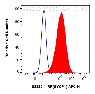 Flow cytometry (FC) experiment of MCF-7 cells using SYCP1 Recombinant antibody (83382-1-RR)