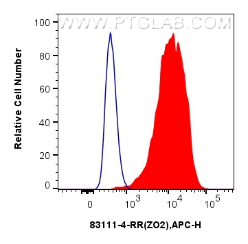 Flow cytometry (FC) experiment of U2OS cells using ZO-2 Recombinant antibody (83111-4-RR)